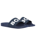 1 boss aryeh dark blue slides with large white logo detail 50536835 01 405