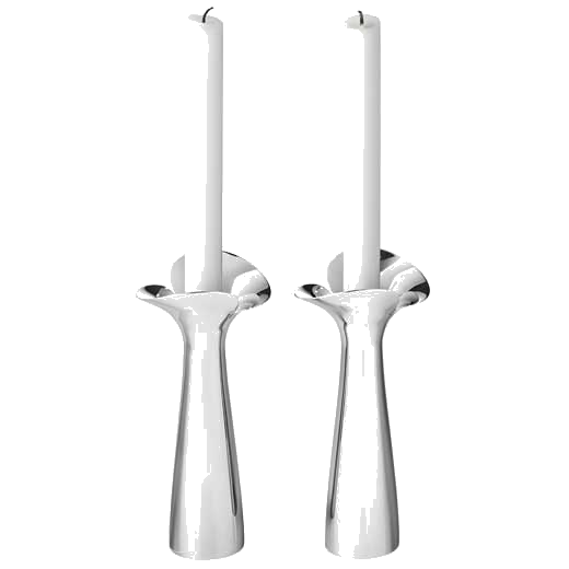 georg jensen bloom botanica stainless steel candle holders