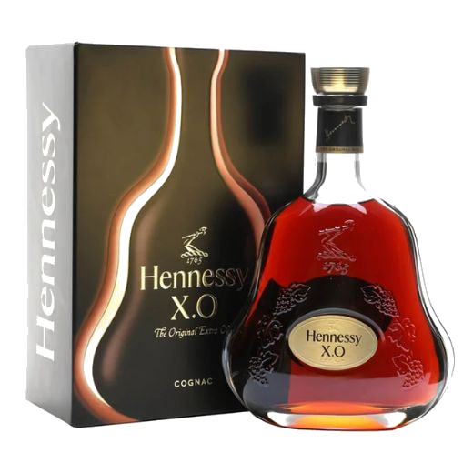 The X.O Cognac, The Original Extra Old comes in new boxed packaging that showcases the bottle with a pull out handle on the side.