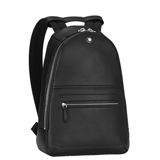 Montblanc's Meisterstück Selection Soft Black Mini Backpack is crafted out of luxurious leather.