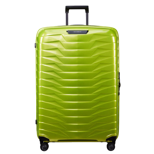 Samsonite's Proxis Lime Spinner Suitcase, 81 cm is an extra large size and is very spacious, fitting up to 125 L.