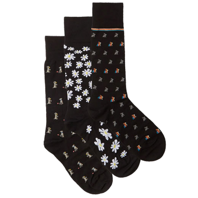 paul smith 3 pack mens flower dog bunny socks