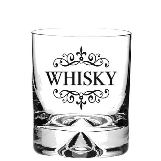This Dimple Base 'Whisky' Engraved Large Tumbler has been created by Royal Scot Crystal.