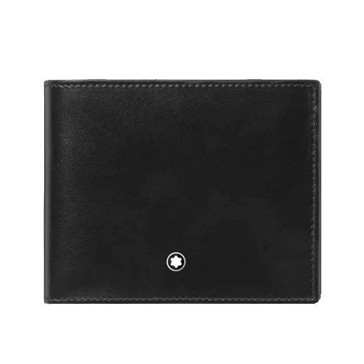 Montblanc's Meisterstück 4CC Wallet with Coin Case is made from smooth leather in black.