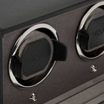 wolf cub black double watch winder close