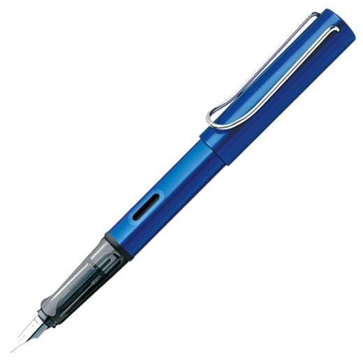 The LAMY ocean blue fountain pen in the AL-Star collection.