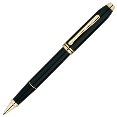 cross black townsend lacquer rollerball pen