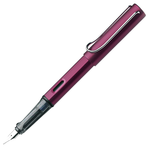 The LAMY black purple fountain pen in the AL-Star collection.