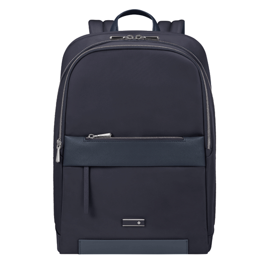 Samsonite's Zalia 3.0 Backpack 15.6" Dark Navy has a front zip pocket for organisation.