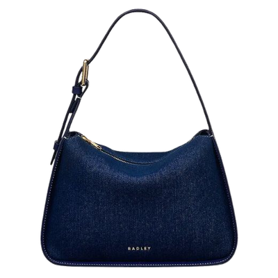 1 radley westwell lane indigo evenfall blue small ziptop grab bag 111404