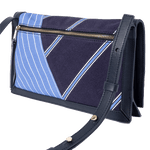 cotton stripe messenger bag