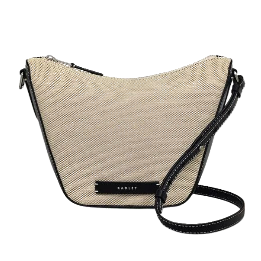 The Oak Street Natural Canvas Small Ziptop Cross Body Bag by Radley.