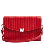 wolf 1834 red mimi cross body bag with wristlet body strap