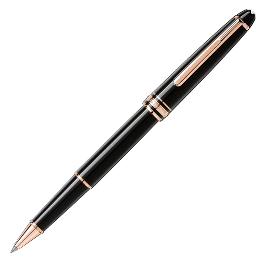 Montblanc Meisterstuck Classique Rollerball Pen with Red Gold Trim.