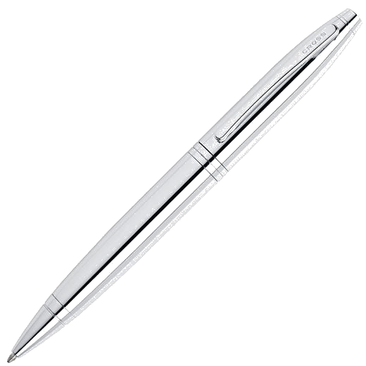 This Polished Chrome Calais Ballpoint Pen was designed by Cross.