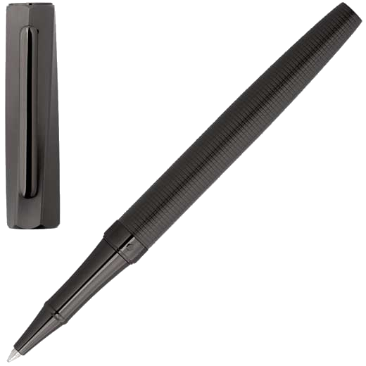 This Gun Grey Twist Rollerball Pen has been designed by Hugo Boss.