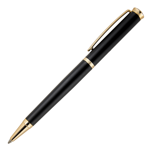 Hugo Boss Triga Matte Black & Gold Ballpoint Pen comes in a branded Hugo Boss box.