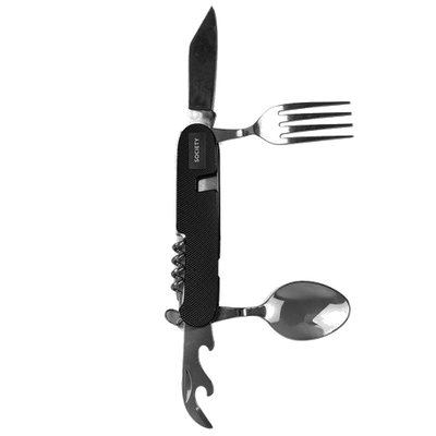 society paris black stainless steel cutlery multi tool