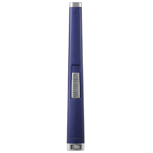 This is the Aura Blue & Chrome Candle/Cigar Lighter designed by Colibri.