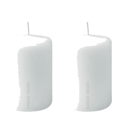 georg jensen small white parrafin candles pack of 2