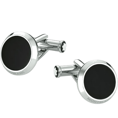 montblanc iconic circular stainless steel and onyx cufflinks c32cd76ed868c09da8b09f6fa21b64b3 2
