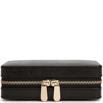 wolf black palermo zip jewellery case