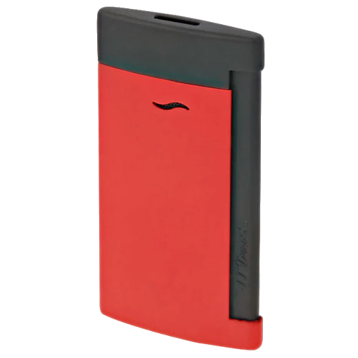 This Matt Black & Red Slim 7 Lighter is designed by S.T. Dupont Paris.