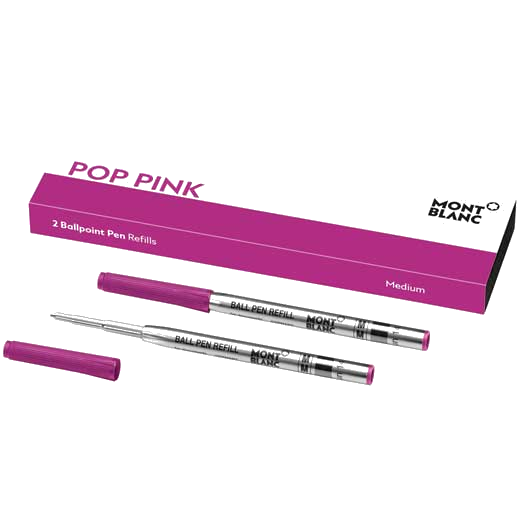 montblanc medium pop pink ballpoint pen refills