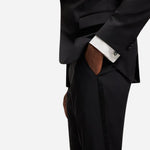 The Brass Cufflinks with Black Enamel Insert and Double 'B' Monogram by BOSS.