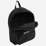 Inside the Catch 3.0 Black Polyester Backpack With Signature Stripe Trims.