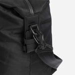 Side view of the BOSS Catch 3.0 Black Holdall with Large Raised Logo.