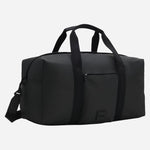 Side view of the Oryo Black Holdall with Logo Patch.