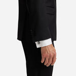 The BOSS Oval Black and Silver Monogram Oval Cufflinks by BOSS.