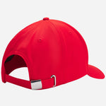 Back view of the BOSS Poulin-BC D'LUX-Flag Red Polyester Twill Cap with Portugal Flag Badge.