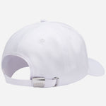Back view of the BOSS Poulin-BC D'LUX-Flag White Polyester Twill Cap with England Flag Badge.