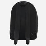 Back view of the Ray MS Black Backpack with Three Stripe and Patterned Detail.