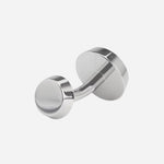 Back view of the Simony Round Brass Cufflinks with White Enamel Insert.