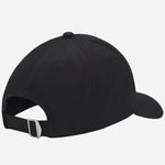 Back view of the BOSS Zed Black Cotton-Twill Cap with Embroidered White Logo.