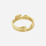 Top view of the Yellow Gold Fusion End Ring-52.