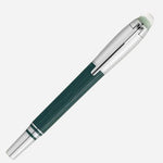 The Polar Green StarWalker Doué Fountain Pen F by Montblanc with cap on.