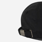 Back view of the Paul Smith Women's Black Nylon 'Floral Street' Cap with Embroidered Shop Address.