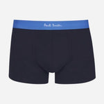 The navy blue with light blue waistband pair from the 3-Pack Blue 'Signature Stripe' Boxer Briefs.