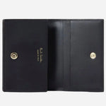 Inside the Paul Smith Black Leather and Coated Canvas 2CC Fold-Over Card Holder.