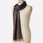 The Men’s Hopsack 'Signature Stripe' Merino Wool Scarf by Paul Smith.