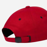 Back view of the Paul Smith Red Seasonal Cotton Cap with Signature Stripe Zebra Logo.