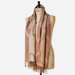 The Women's Brown Wool Blend Scarf with Signature Print by Paul Smith.