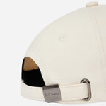 Back view of the Paul Smith Women's Ecru Washed Cotton Cap with Sun Logo.