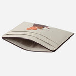 Top view inside the Autumn Leaves Snow Small Card Holder.