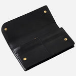 Inside the Pockets Black Large Bifold Wallet.
