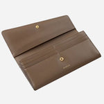 Inside the The Kensal Coffee Brown Large Flapover Wallet.